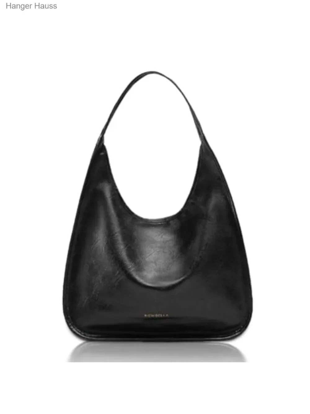 Vegan Leather Hobo Tote Bag, Zip Closure Shoulder Purse, 13
